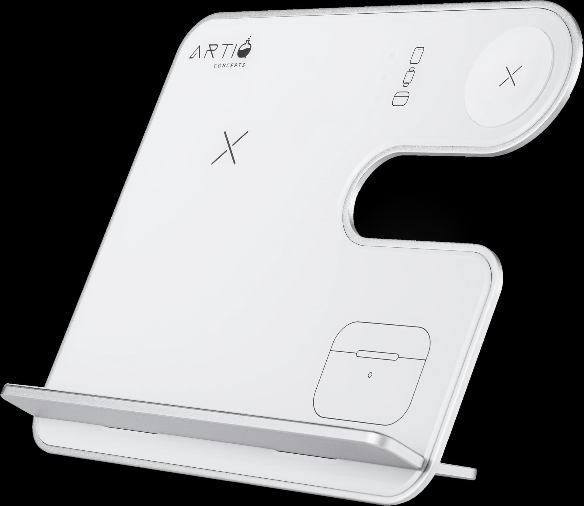 Arcdoc Lunar 3-in-1 charging stand, white finish
