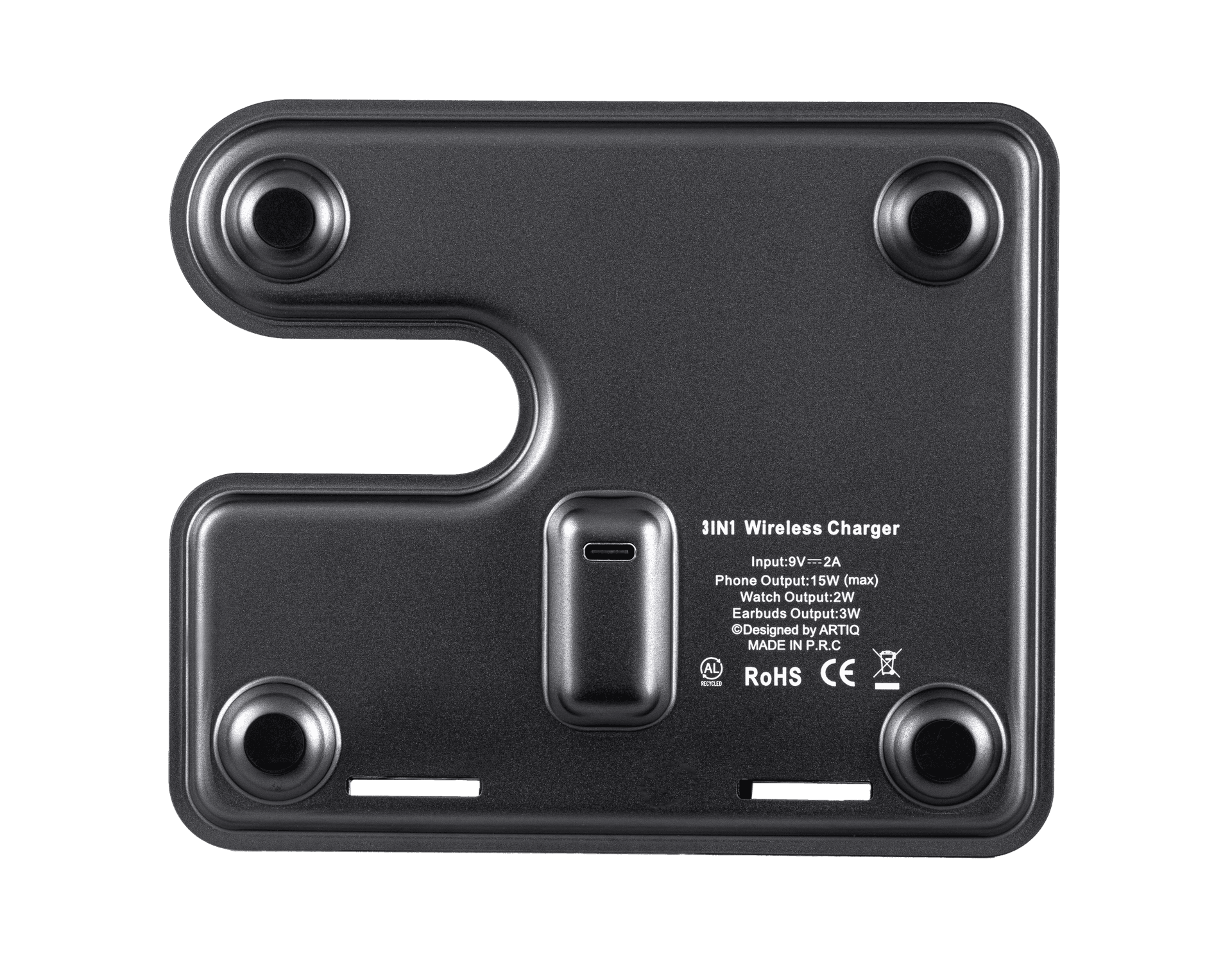 Arcdoc 3-in-1 wireless charger in Shadow Black