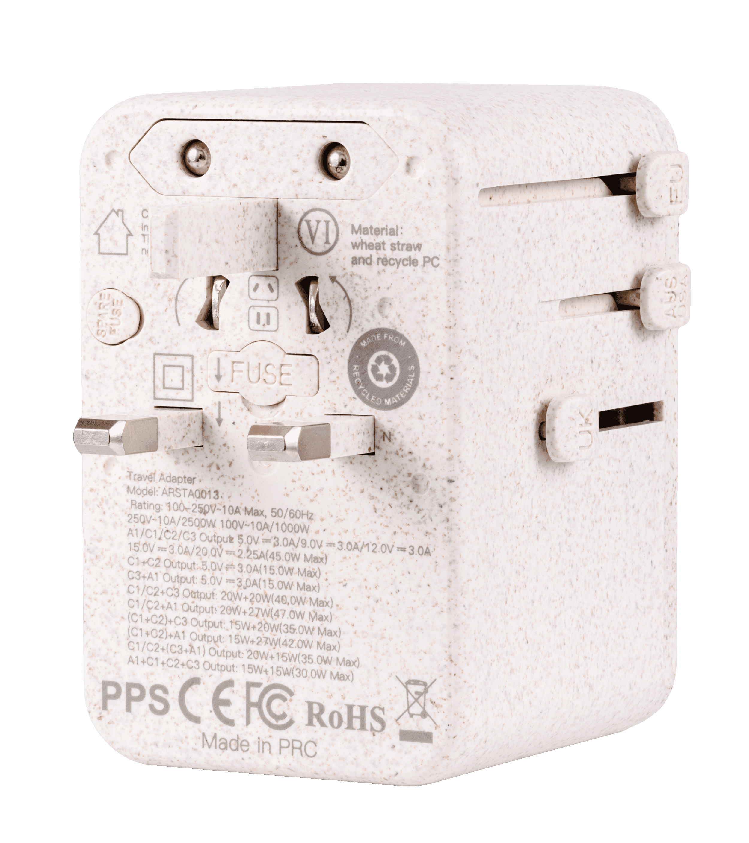 GlobeKey universal adapter in Harvest White