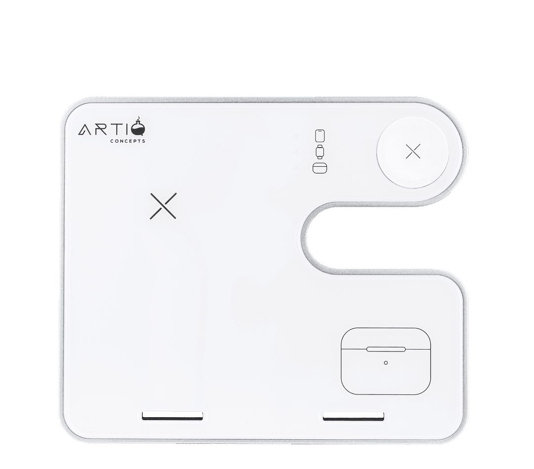 Arcdoc 3-in-1 wireless charger in Lunar White